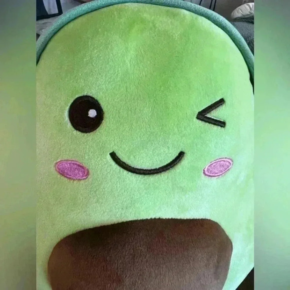 Snuggly Stuffed Avocado | 16.5 Inch Fruit Soft Plush Toy Hugging Pillow - Picture 5 of 9